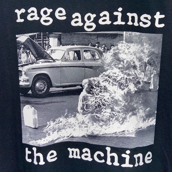 Rage Against The Machine Album Cover Tee XL Band Merch 1/1 custom oversized UNI​ - Picture 2 of 5